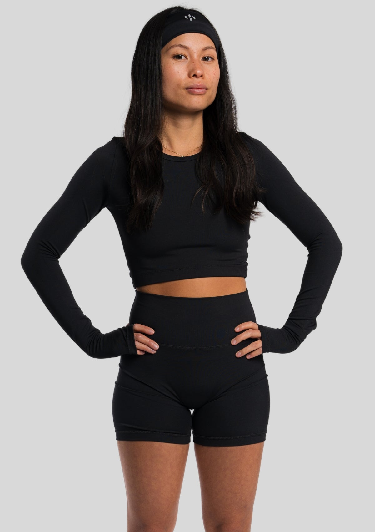 Crop Long Sleeve : Black