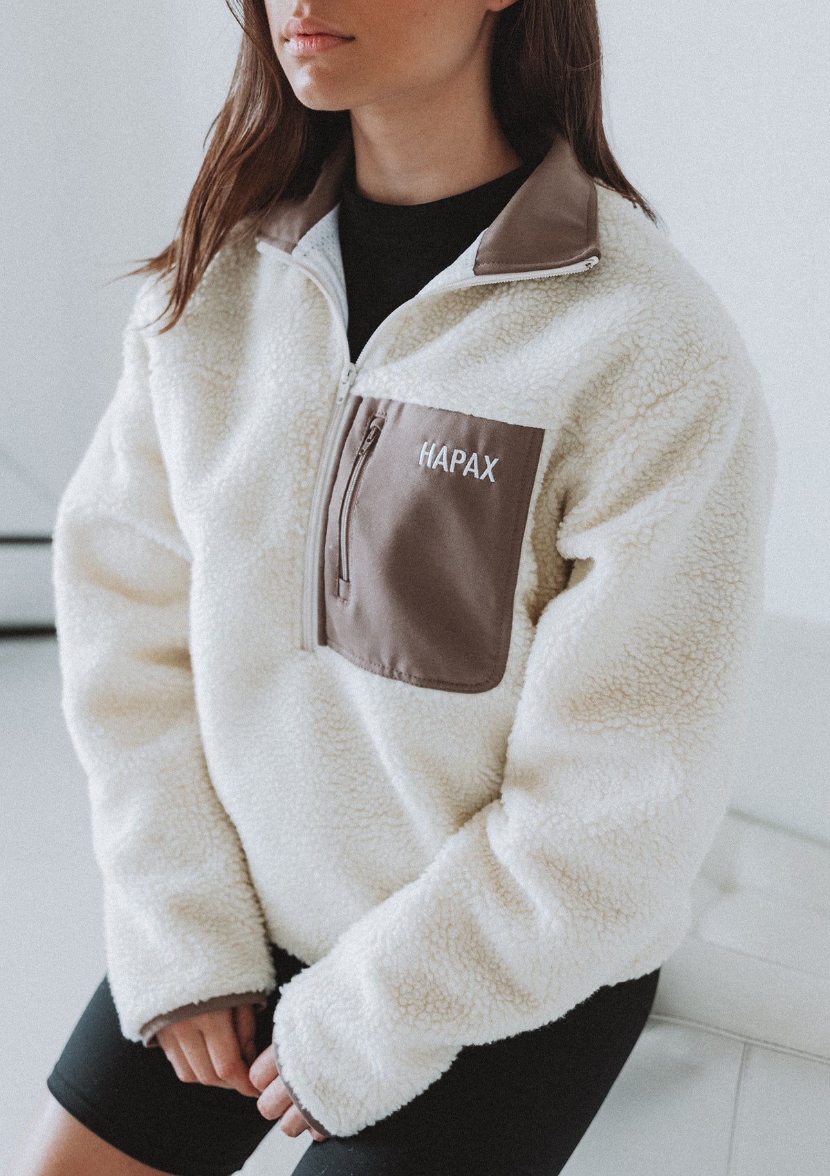 Half-Zip Sweater : Cream