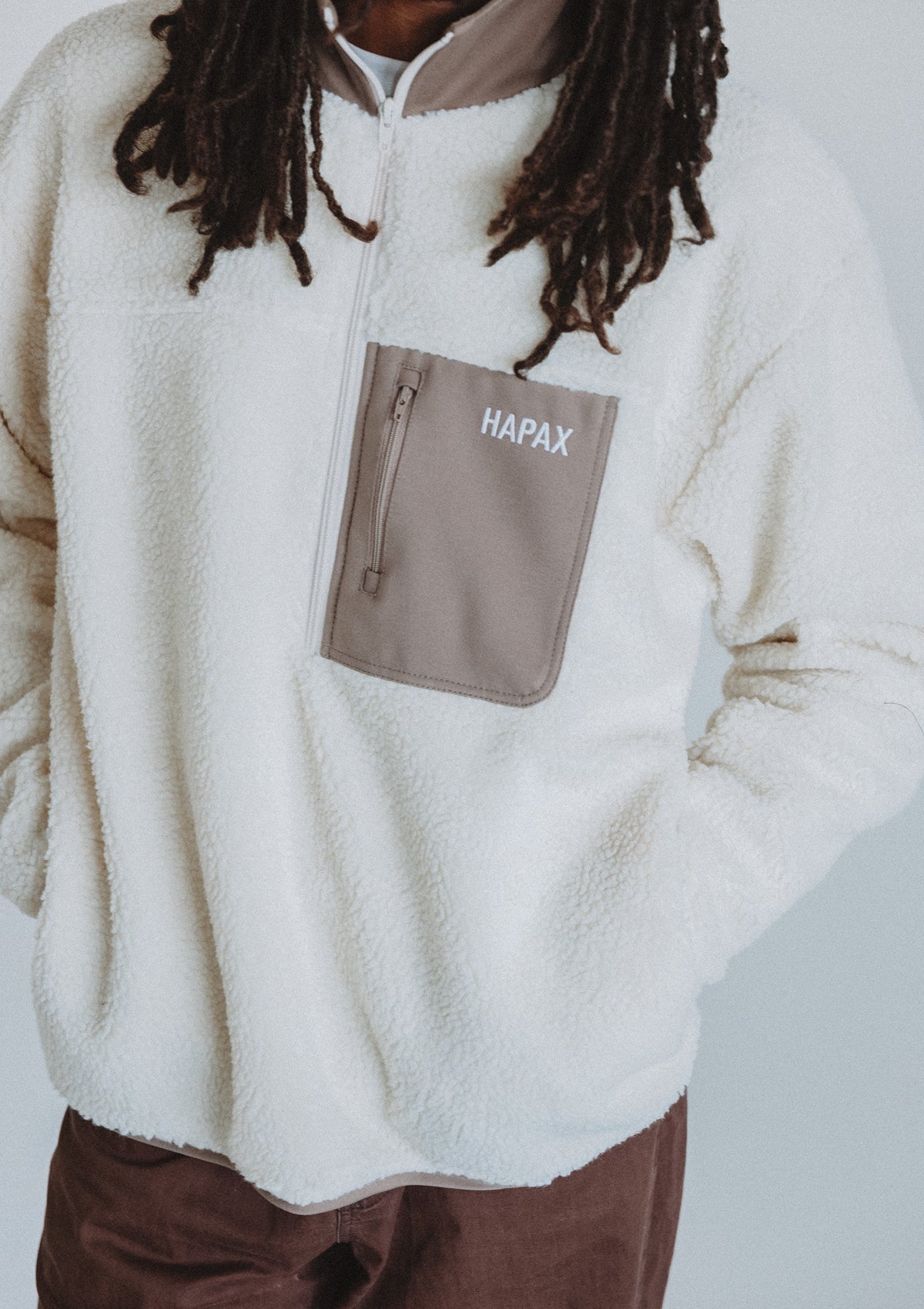 Half-Zip Sweater : Cream