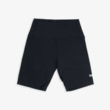 Biker Shorts V1 - Black (White Logo)