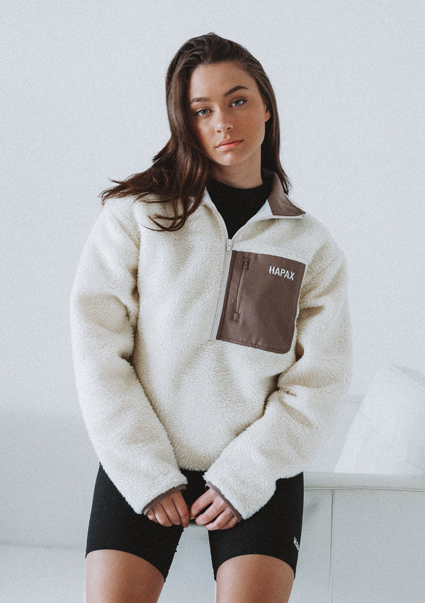 Half-Zip Sweater - Cream