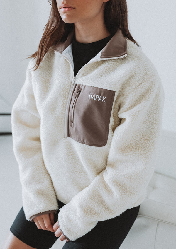 Half-Zip Sweater - Cream